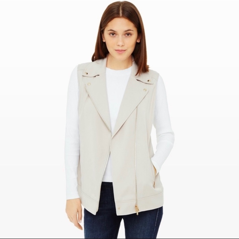 Club Monaco Khaki Whitney Manteaux Moto Vest